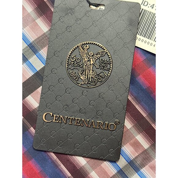 Centenario Mens 4XL Plaid Long Sleeve Shirt In Red & Black - Picture 9 of 11